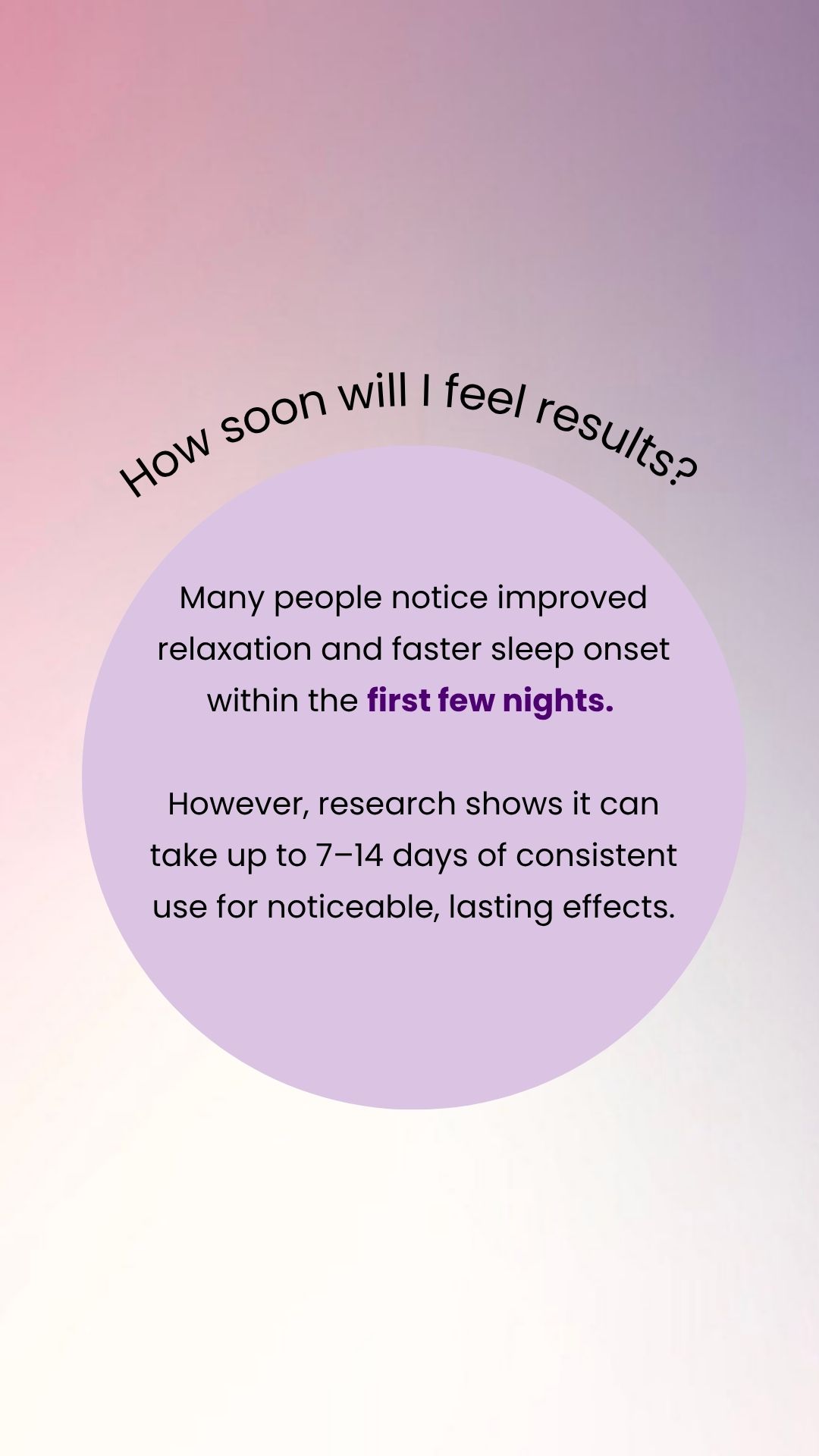 eleven pm results timeline — many users feel improved relaxation within first few nights, lasting effects in 7–14 days