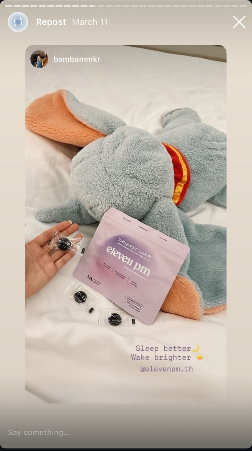 eleven pm sleep gummy real customer review — social proof 9