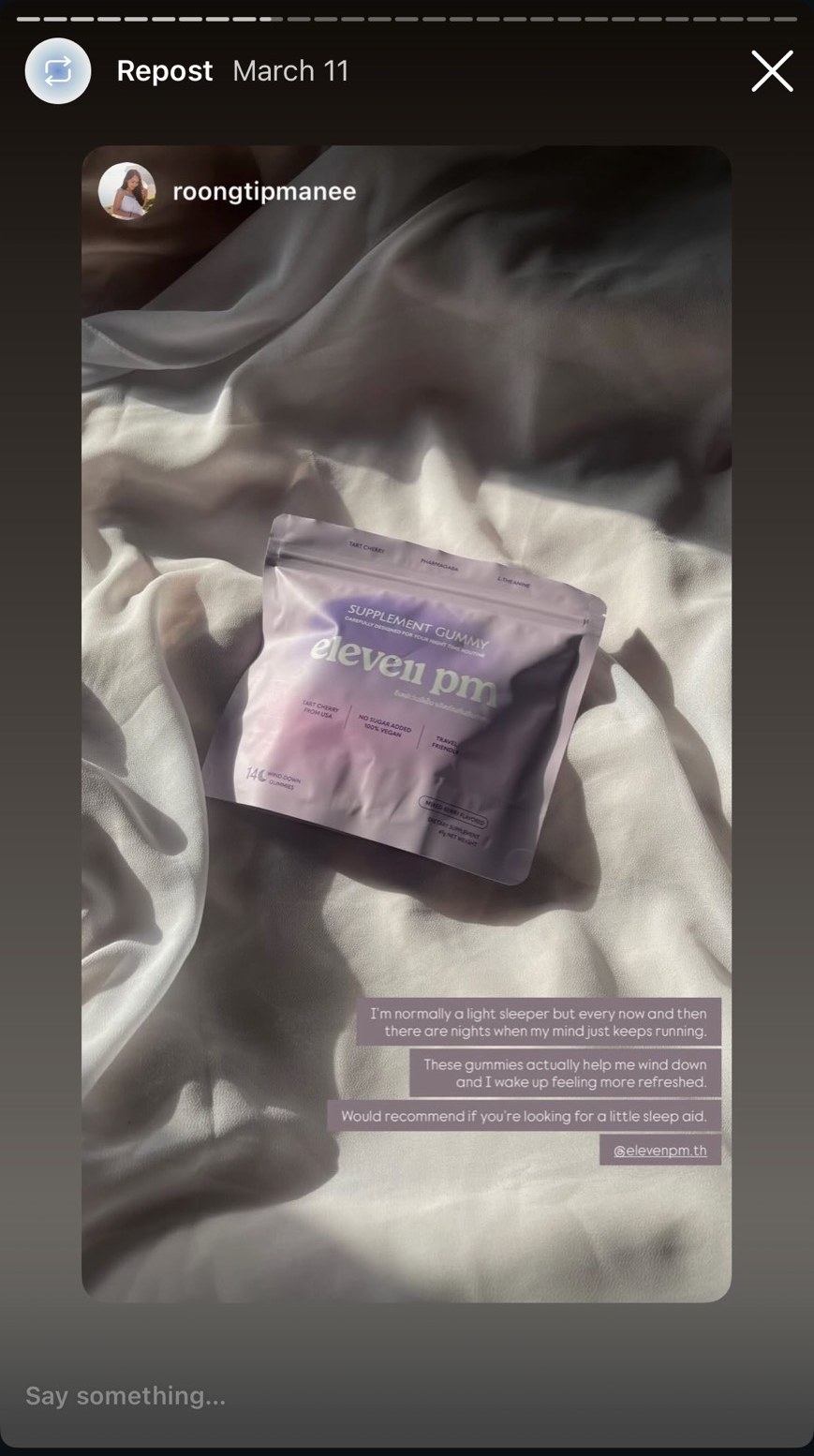 eleven pm sleep gummy real customer review — social proof 10