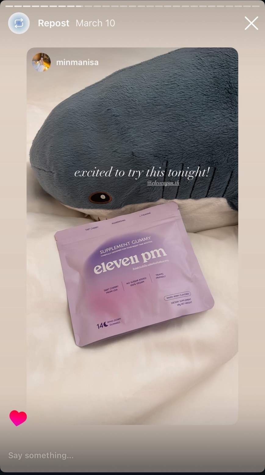 eleven pm sleep gummy real customer review — social proof 11